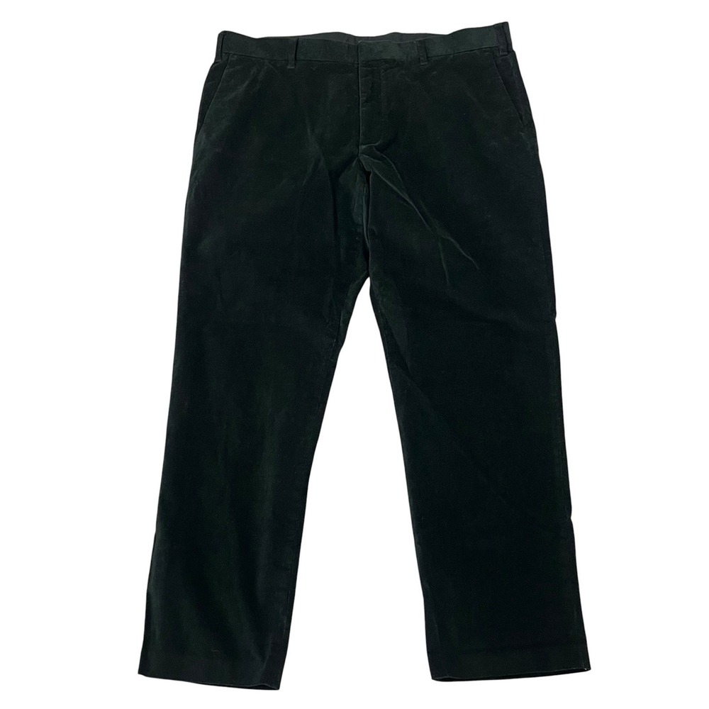 J Crew Ludlow Corduroy Pants Mens 36x30 Slim Fit Green Fine Wale Academia Prep